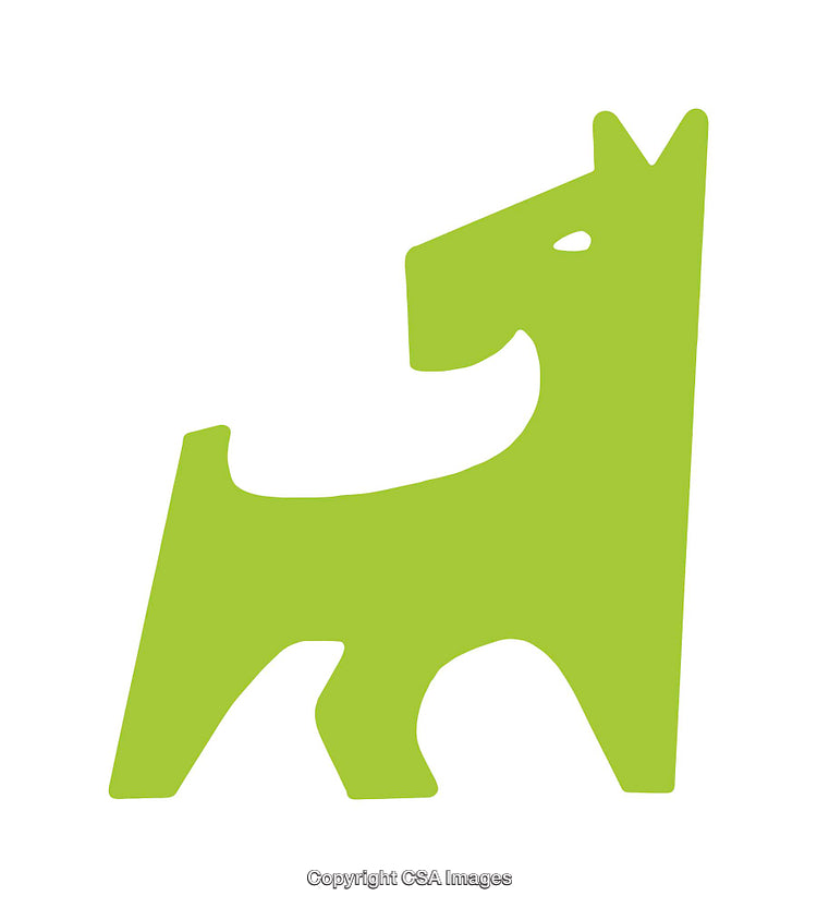 Green Abstract Horse Icon in Modern Minimalistic Design