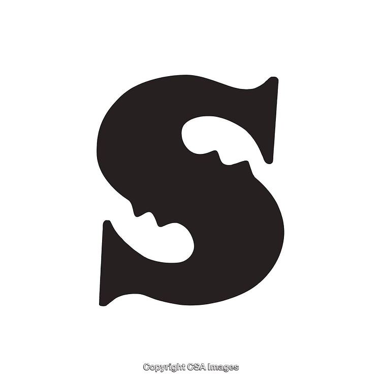 Creative Depiction of Letter S Featuring Face Silhouette Design