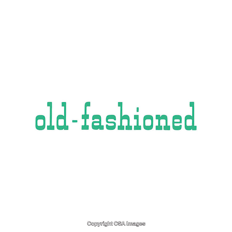 Green Old-Fashioned Typographic Design on a White Background