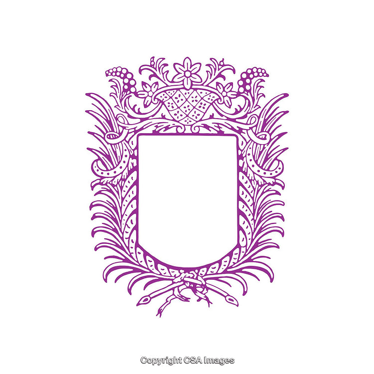 Purple Ornate Frame with Intricate Floral and Decorative Details