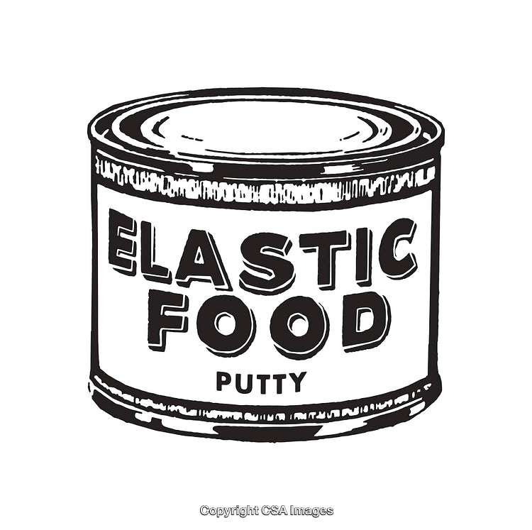 Black and White Line Art Illustration of a Retro Style Food Tin Label