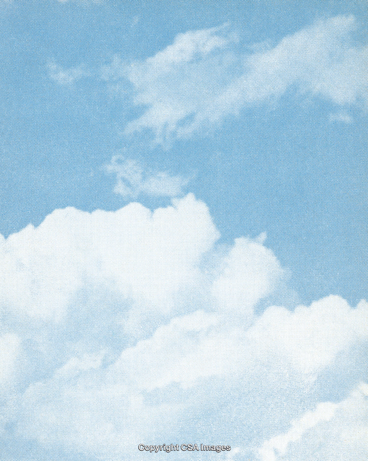 Blue Sky with Scattered White Clouds on a Sunny Day