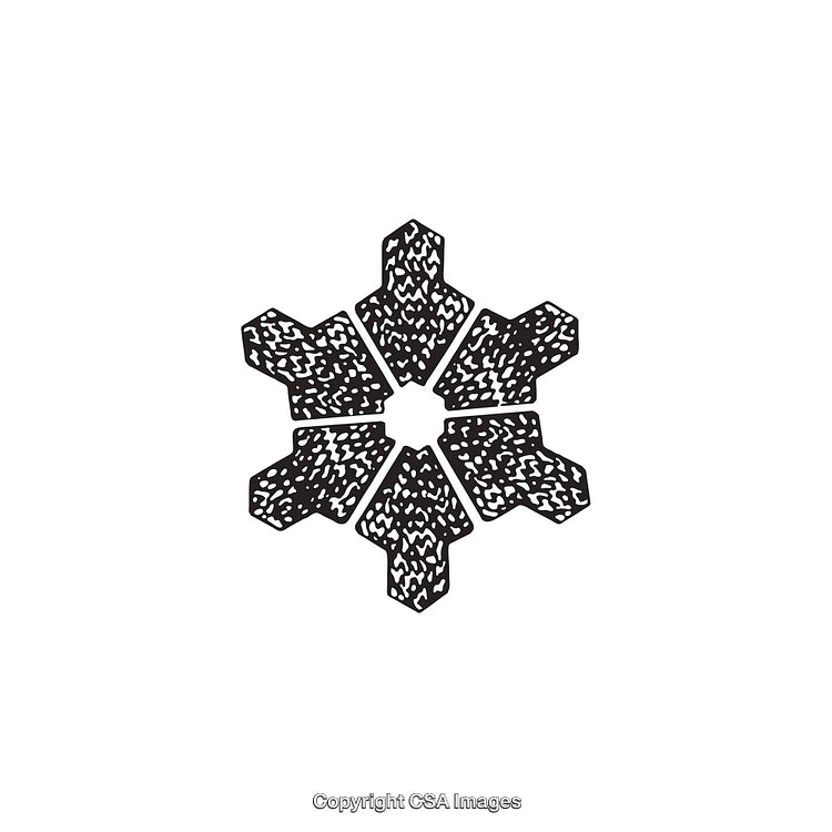 Intricate Black And White Abstract Shape With Textural Patterns