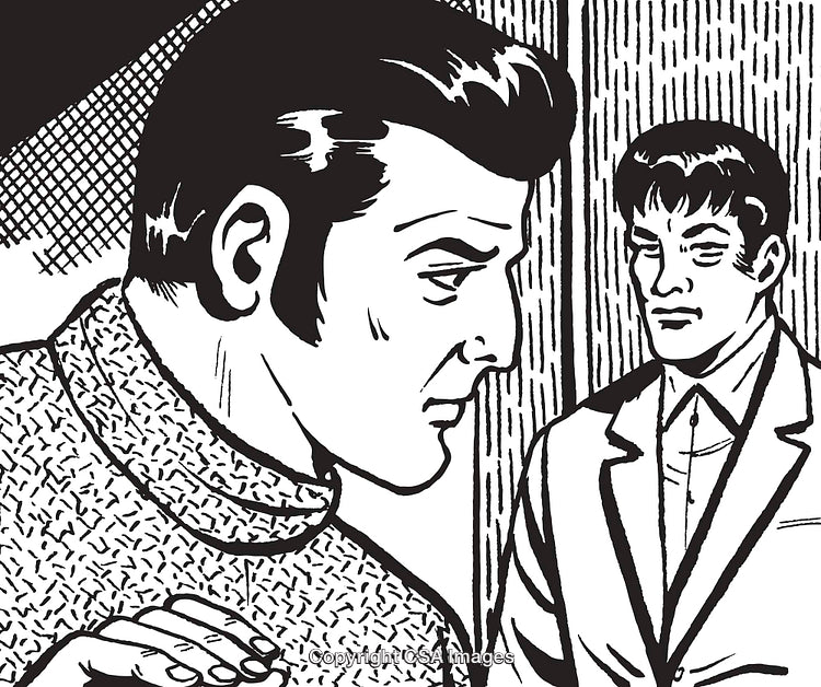 Classic Style Man Standing In Thoughtful Conversation with Another Gentleman