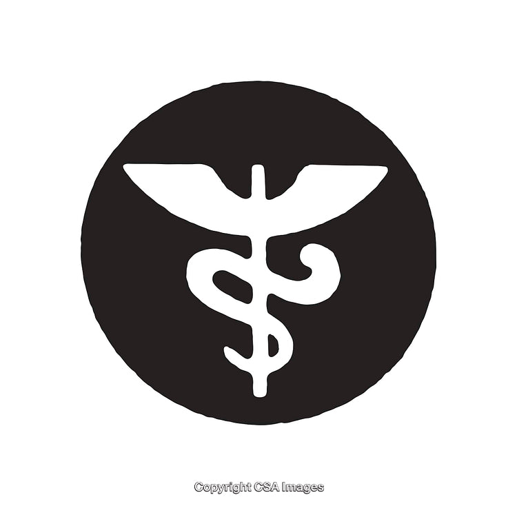Black and White Medical Symbol Icon for Healthcare and Medicine