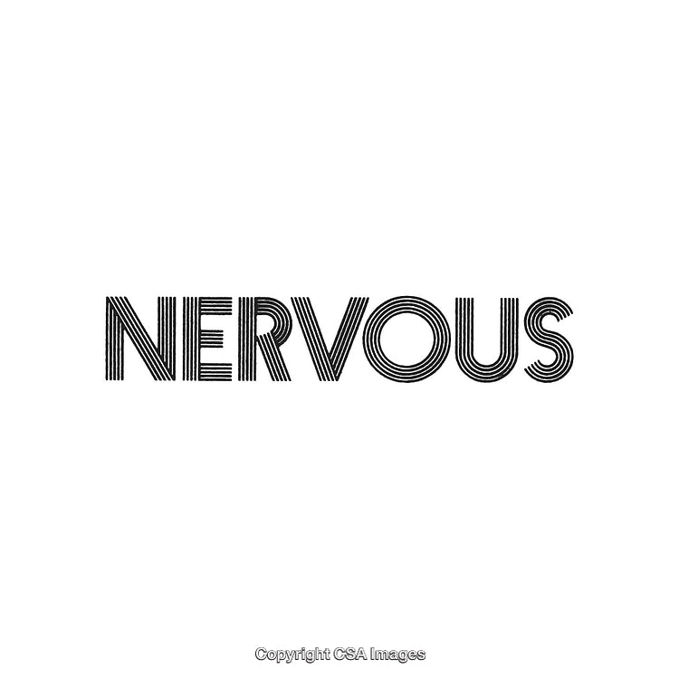 Creative Typography Artwork Featuring the Word 'Nervous' with Unique Line Designs