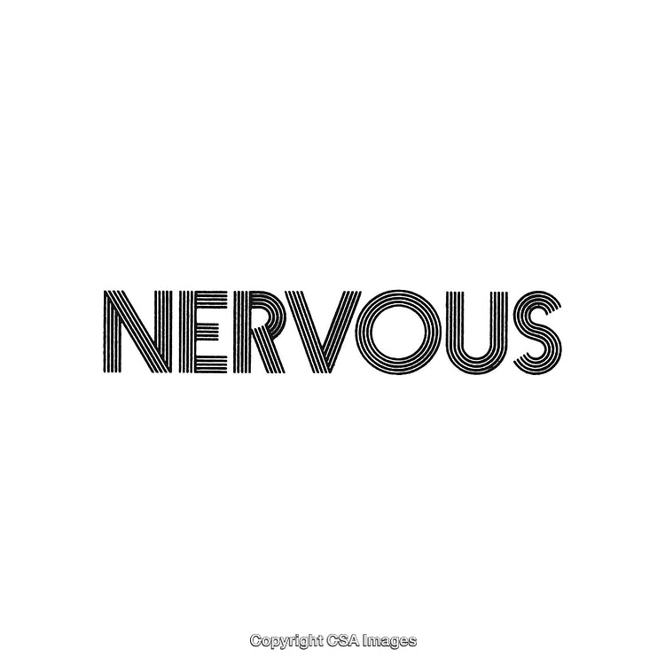 Creative Typography Artwork Featuring the Word 'Nervous' with Unique Line Designs