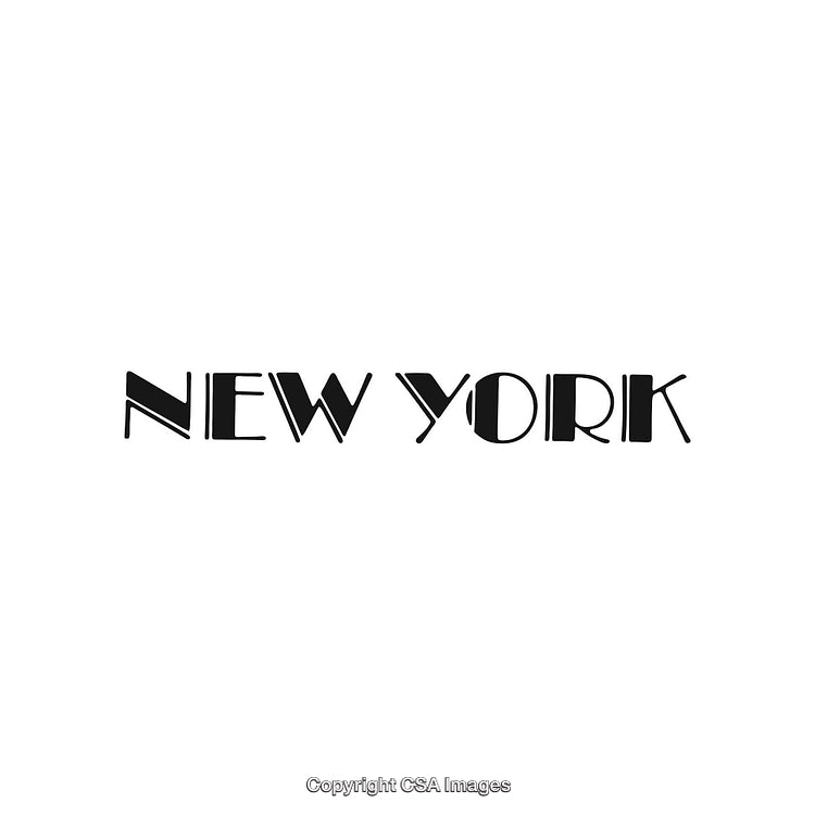 Stylized New York Text Logo with Minimalist and Elegant Design
