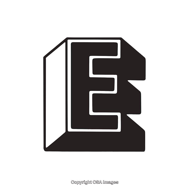 Bold Stylized 3D Letter E Logo Icon Design