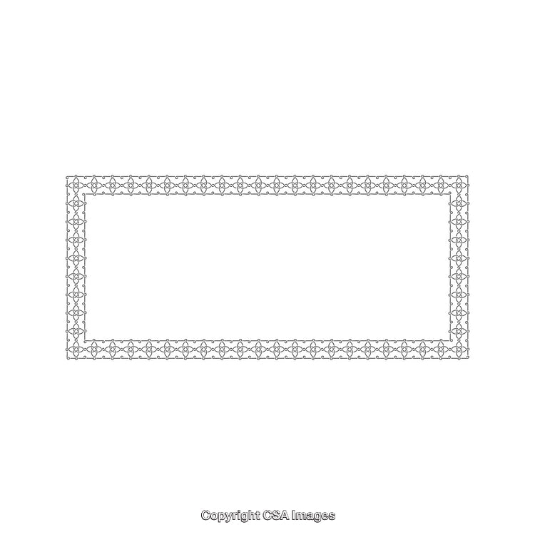 Intricate Rectangular Frame with Delicate Ornament Design for Customization