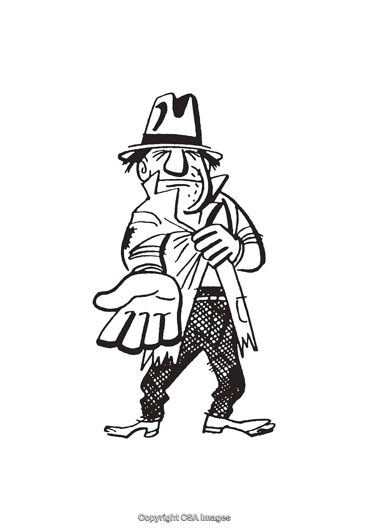 Hand-Drawn Illustration of a Man With Outstretched Hand