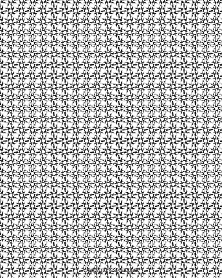 Illustrative Black and White Seamless Pattern with Geometric Elements