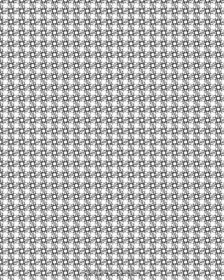 Illustrative Black and White Seamless Pattern with Geometric Elements
