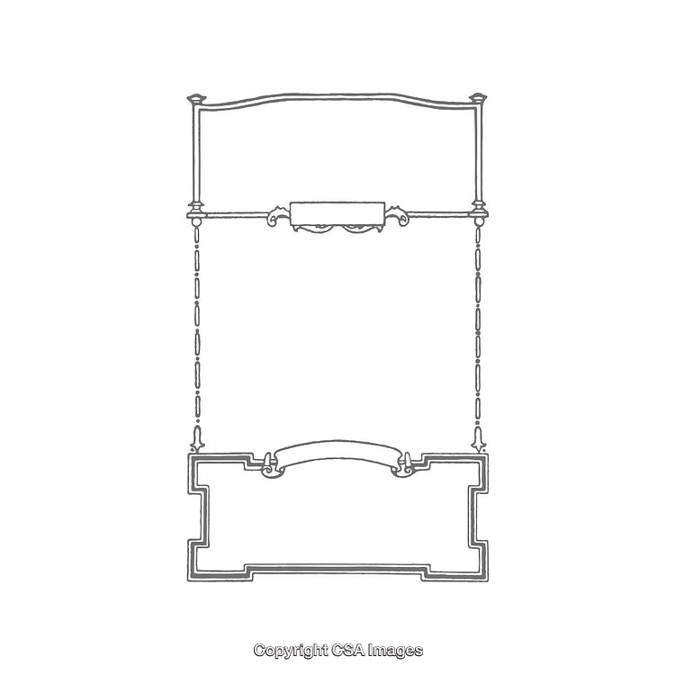 Elegant Vintage-Inspired Decorative Frame in Minimalistic Line Art Design