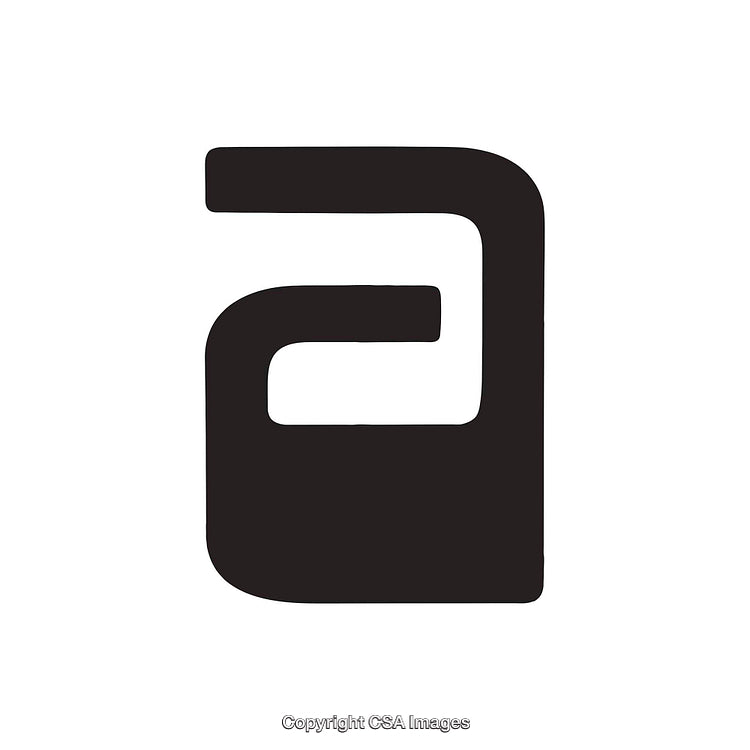 Minimalist Black Symbol Featuring the Letter A on White Background