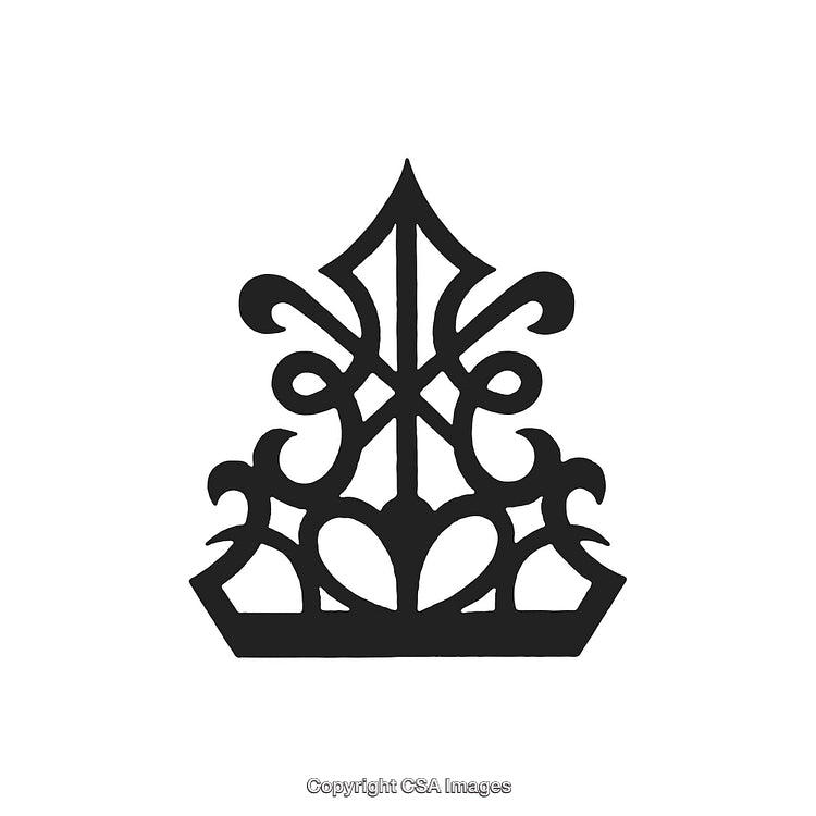 Elegant Black and White Decorative Ornamental Design Element