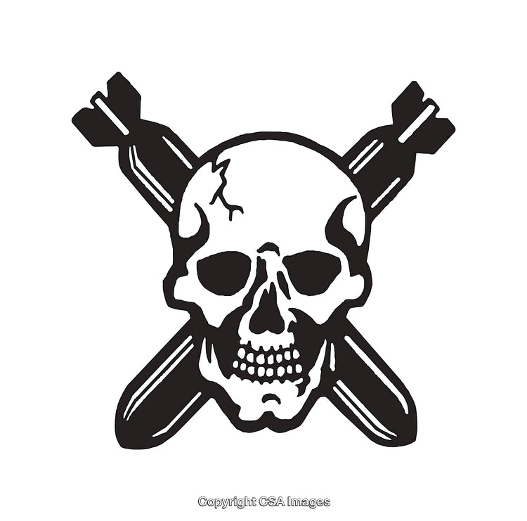 Skull and Crossbones with a Modern Design Twist Symbolizing Danger