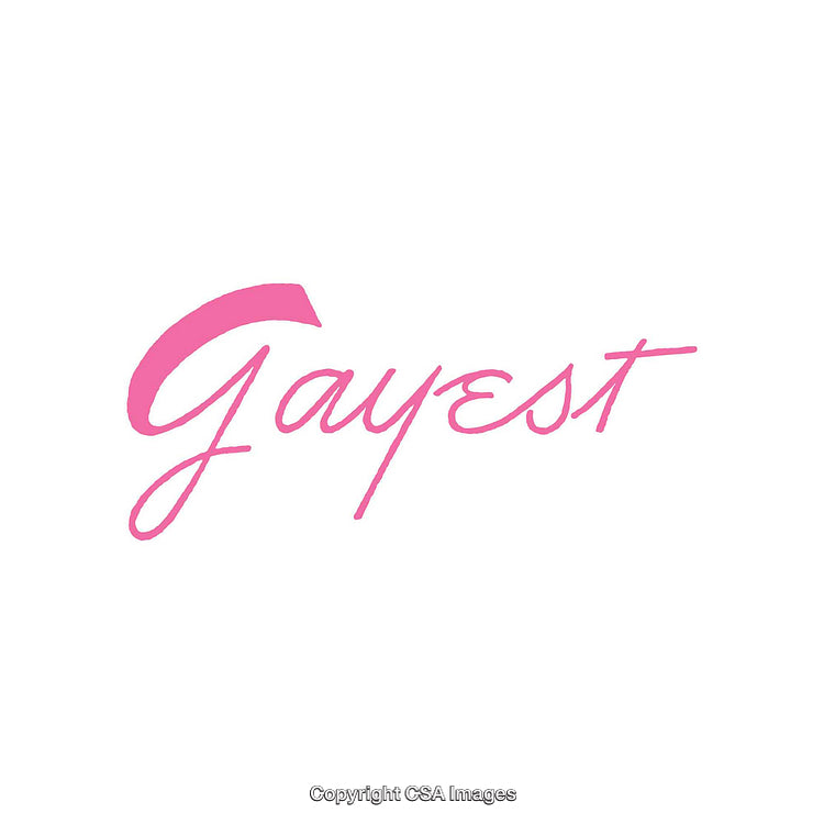 Bright Pink Calligraphy Writing on Clean White Background