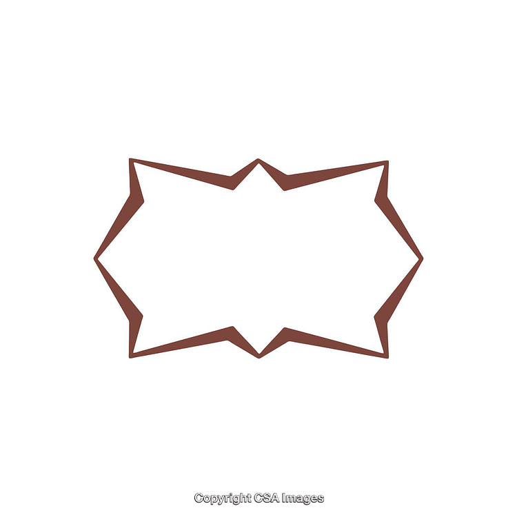 Abstract Geometric Symmetric Frame Design in Brown on White Background