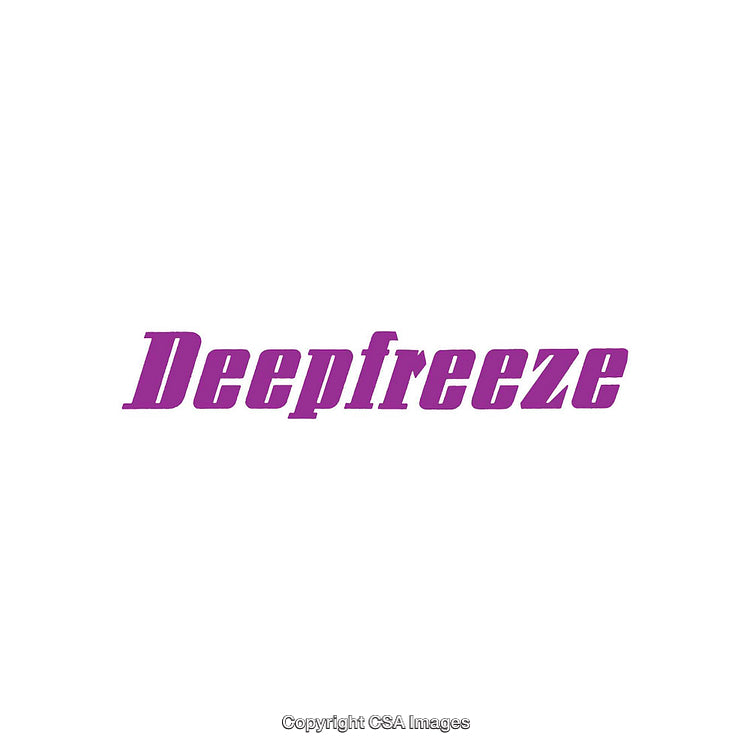 Purple Deepfreeze Text Logo on Plain White Background