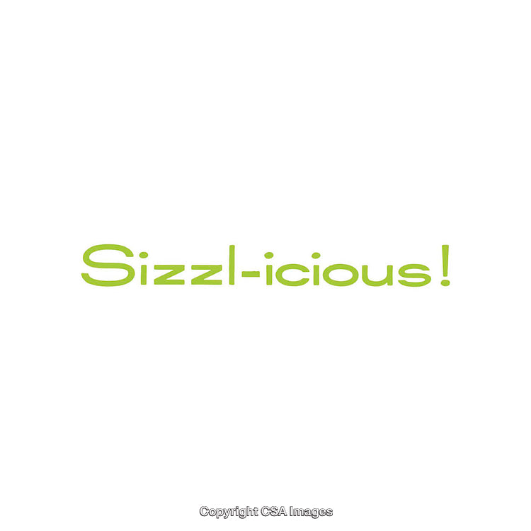 Green Sizzl-Icious Text Against a Clean White Background
