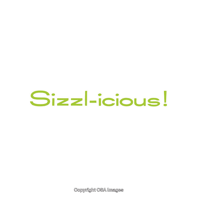 Green Sizzl-Icious Text Against a Clean White Background