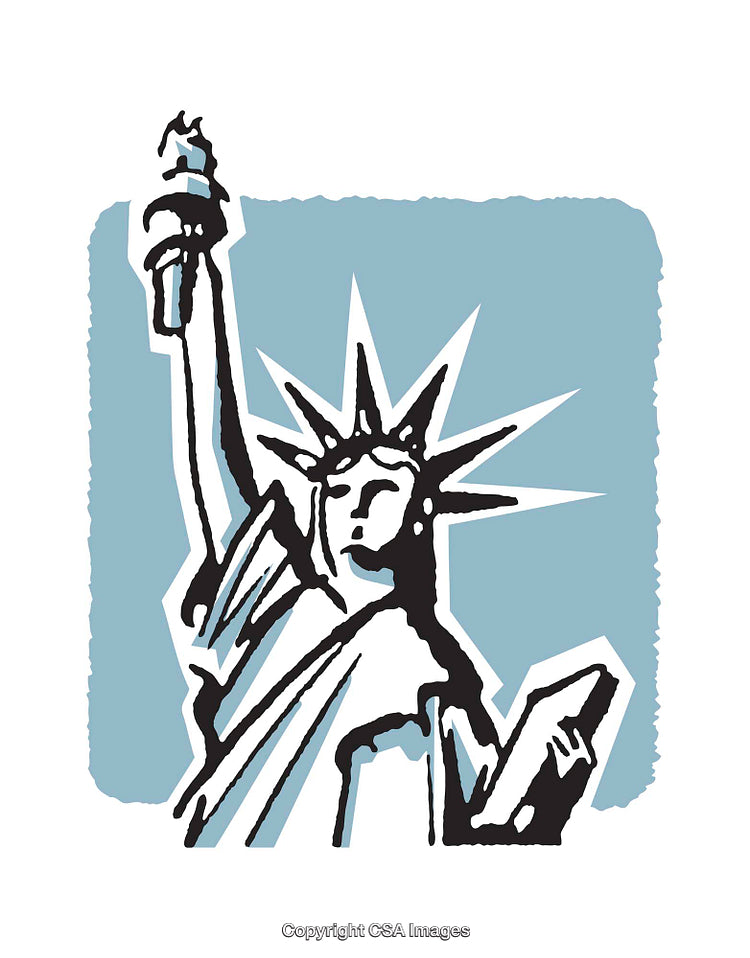 Statue of Liberty Illustration Highlighting Freedom and Democracy