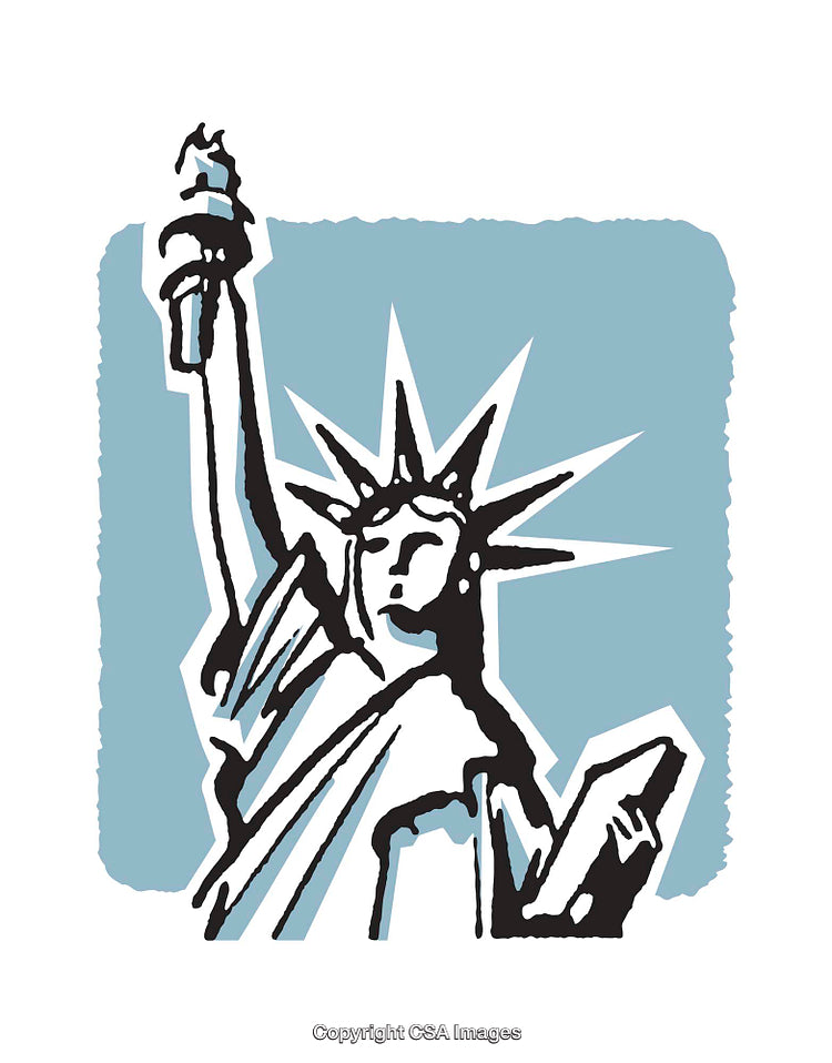 Statue of Liberty Illustration Highlighting Freedom and Democracy