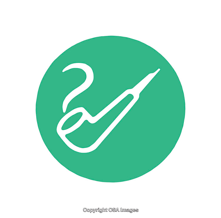 Green Background Icon Depicting Pipe Graphic Illustration