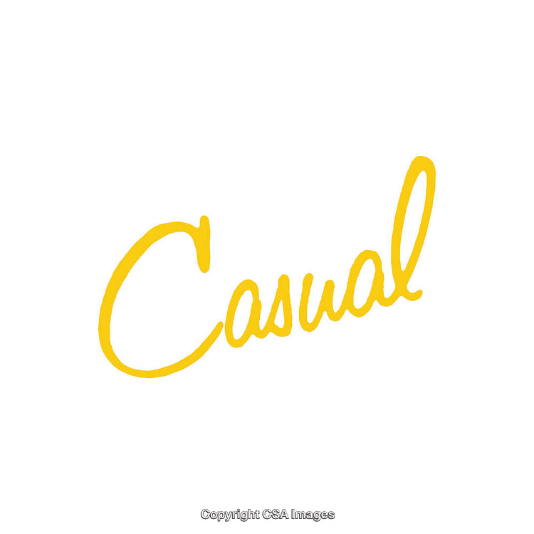 Minimalist Yellow Handwritten Casual Text On White Background