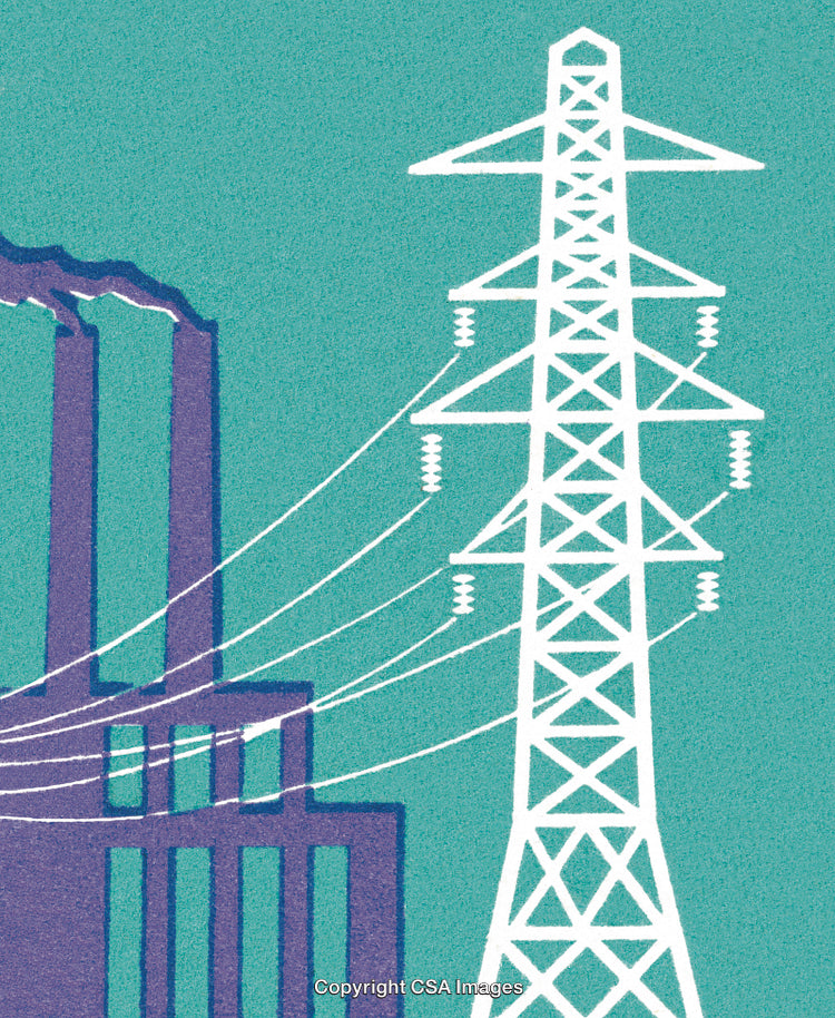 Factory and Power Lines