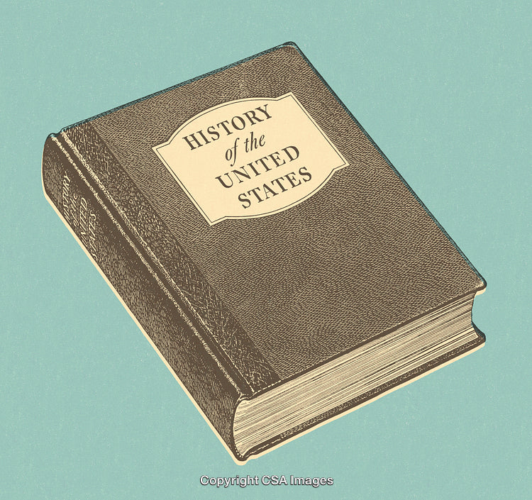 Vintage Illustration of a Book Titled History of the United States