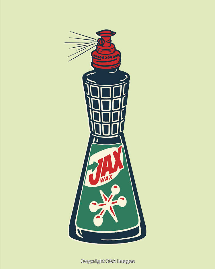 Colorful Line Art of Retro Styled Spray Bottle Design