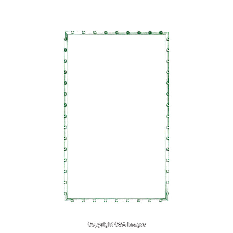 Ornate Green Decorative Border for Vintage Frames or Certificates