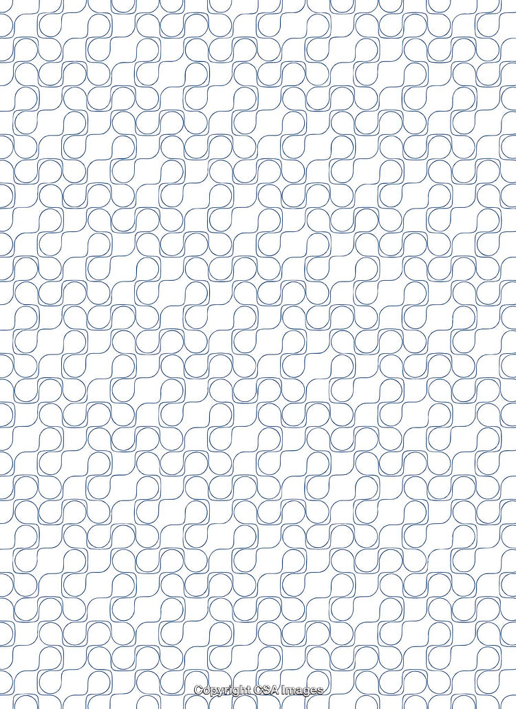Minimalist Blue Line Pattern on White Background with Abstract Shapes