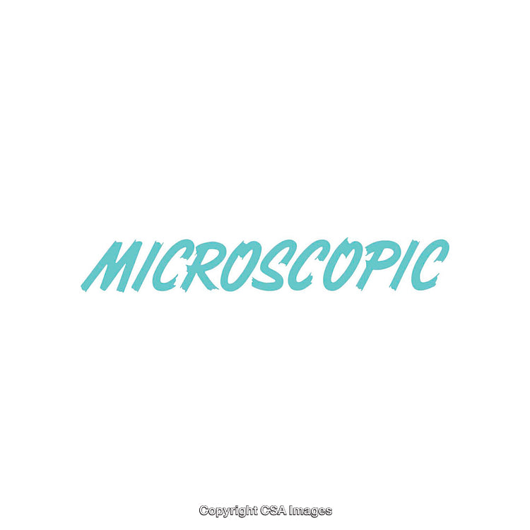 Minimalistic Design Featuring the Word Microscopic in Light Blue Typeface