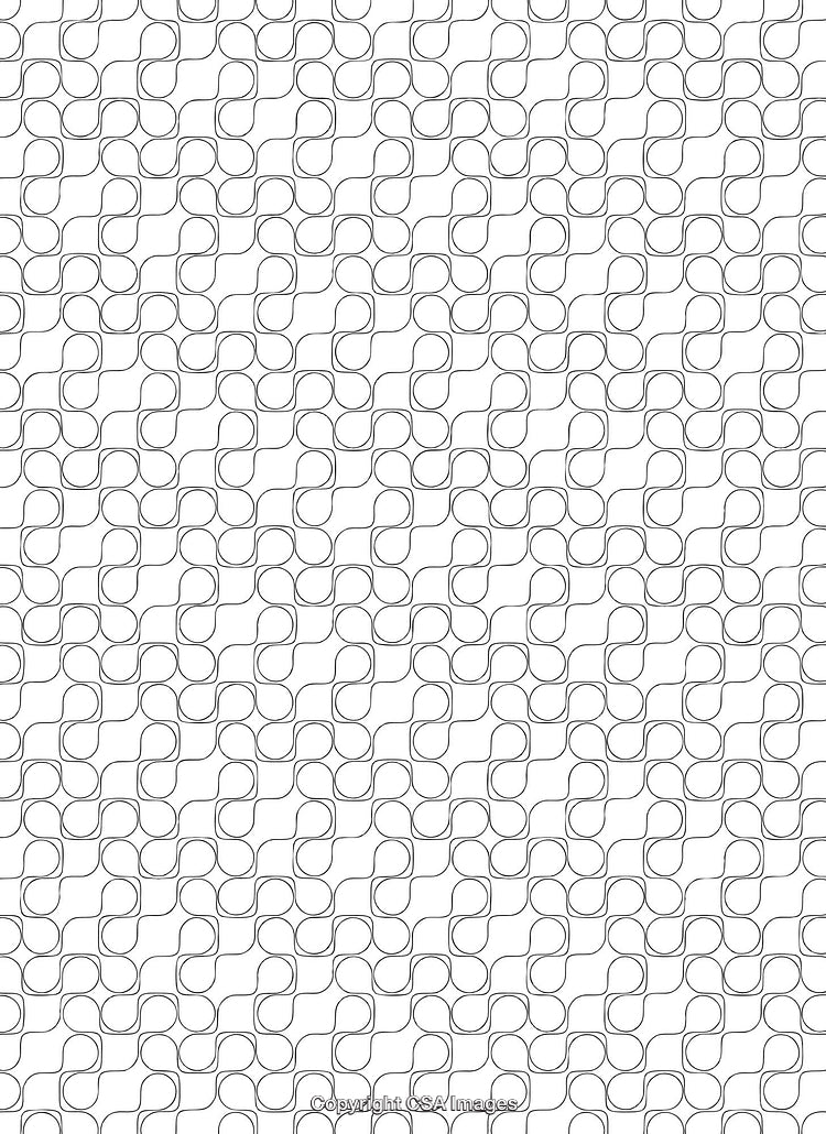 Seamless Black and White Interleaving Line Pattern in Minimalist Design