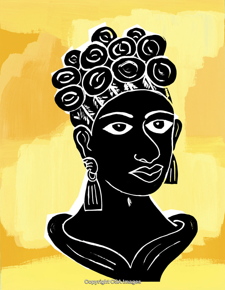 Woman with Curly Hair