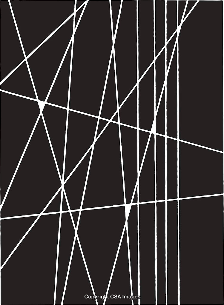 Abstract Black-and-White Geometric Pattern with Intersecting Lines