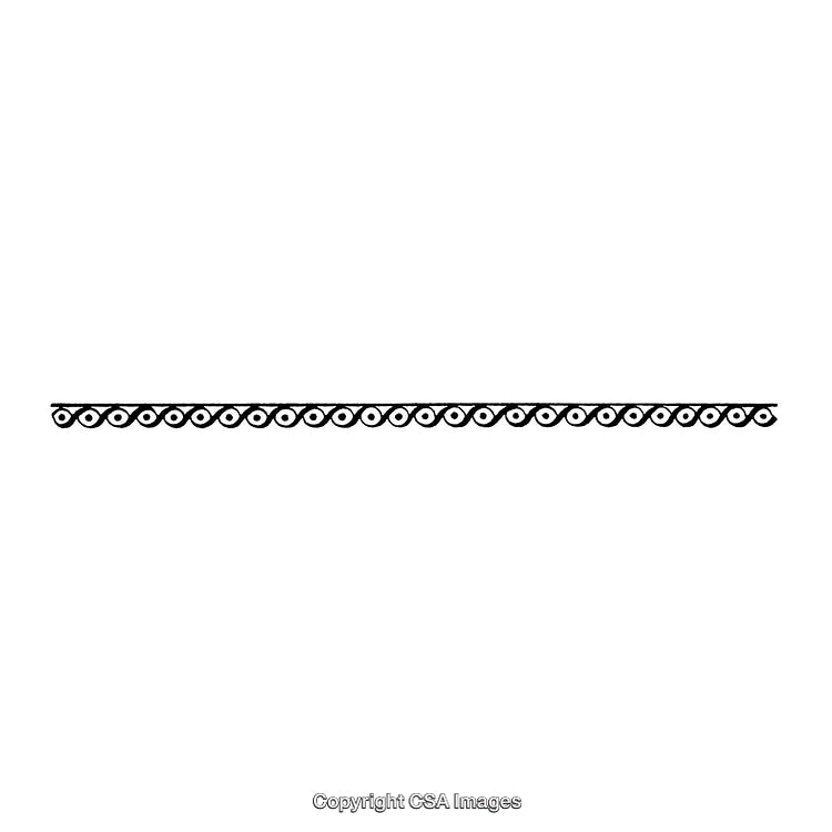 Black and White Decorative Border Outline with Minimalistic Circular Design