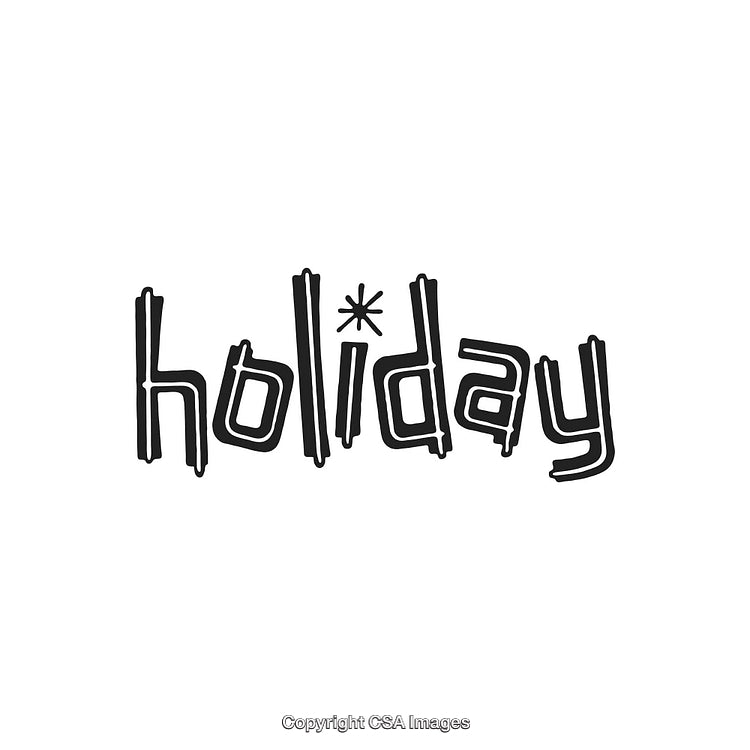 Holiday-Themed Handwritten Text Illustration With Creative Font Style