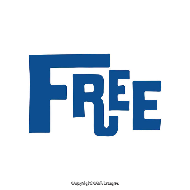 Blue Lettering Design Depicting the Word Free in Bold Font