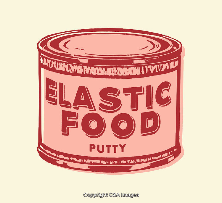 Stylized Retro Line Art Illustration of Creative Food Label Design