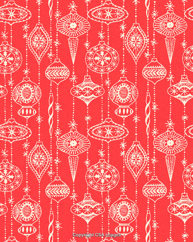 Red Christmas Ornament Pattern