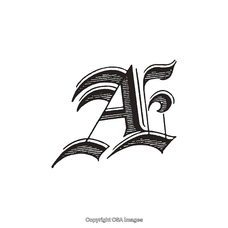 Ornamental Vintage Letter A with Intricate Decorative Style