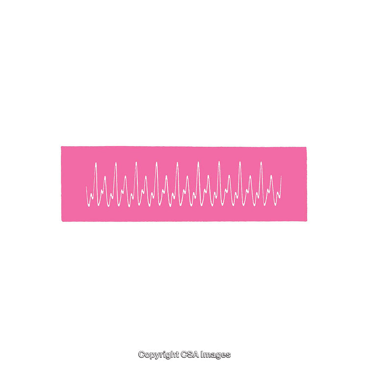 Modern Graphic of White Waveform on Vibrant Pink Background