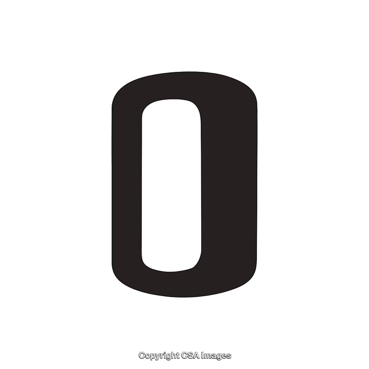 Minimalist Representation of the Letter O in Bold Type