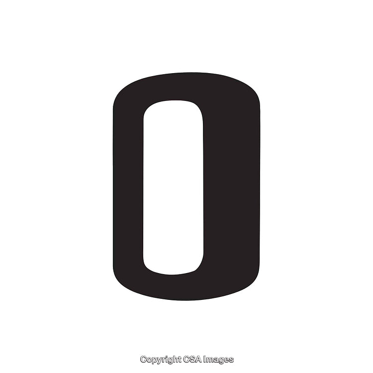 Minimalist Representation of the Letter O in Bold Type