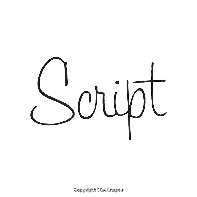 Handwritten Script Text in Black Ink on White Background