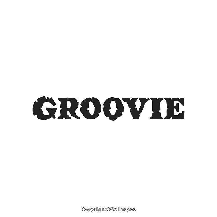 Bold Retro Groovy Typography Slogan with Stylish Black Text on White Background